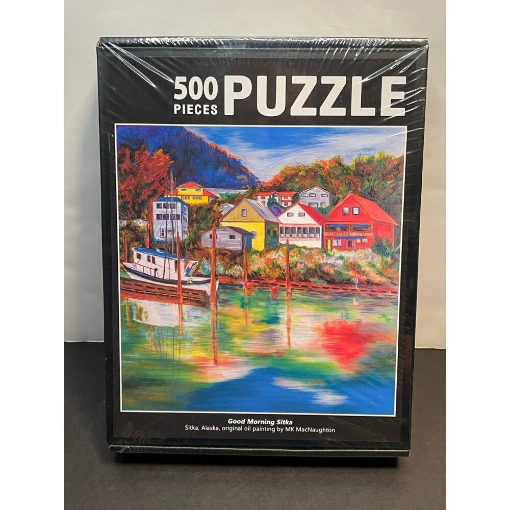 500 piece puzzle Good Morning Sitka by MK MacNaughton 18" x 18"